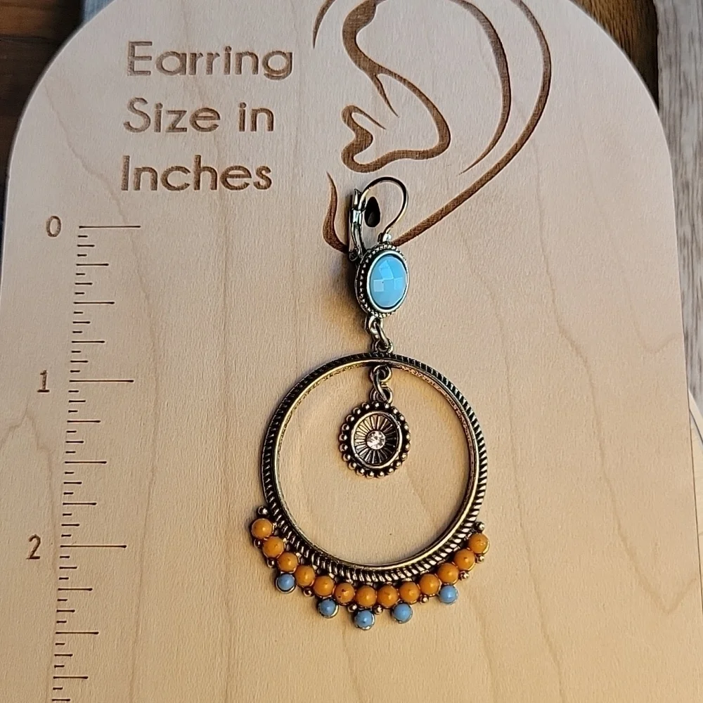 🔥LAST PAIR🔥 Bohemian Bead Drop Hoop Earrings